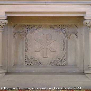 Altar Detailansicht (Quelle: Dagmar Thormann, Kunst und Inventarisation der ELKB)