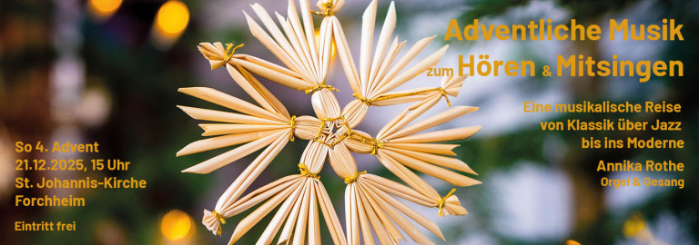 Adventsmusik in der St. Johannis-Kirche am 21.12.2025 um 15 Uhr
