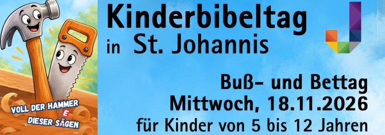 Kinderbibeltag in St. Johannis am Buß- und Bettag, 19.11.2026