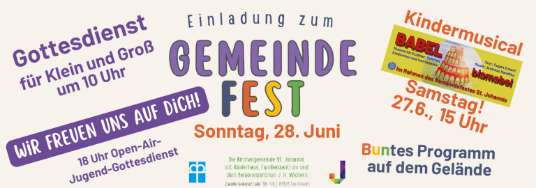 Sommerfest der Kirchengemeinde St. Johannis am 28.6.2026