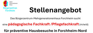 Stellenangebot pädagogische Fachkraft
