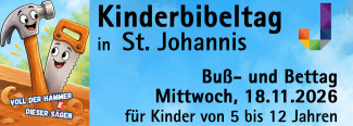 Kinderbibeltag in St. Johannis am Buß- und Bettag, 19.11.2026