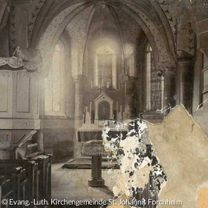 Innenraum Gereonskapelle mit Blick zum Altar (Quelle: Evang.-Luth. Kirchengemeinde St. Johannis Forchheim)