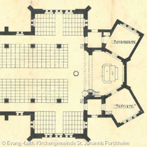 Grundriss (Quelle: Evang.-Luth. Kirchengemeinde St. Johannis Forchheim)