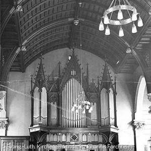 Orgelgehäuse im ursprünglichen Zustand (Quelle: Evang.-Luth. Kirchengemeinde St. Johannis Forchheim)