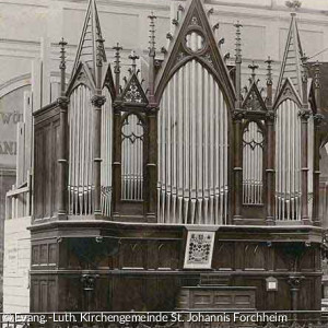 Orgel auf der Landesgewerbeausstellung (Quelle: Evang.-Luth. Kirchengemeinde St. Johannis Forchheim)
