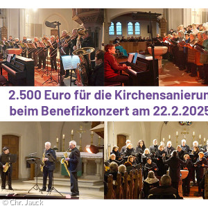 Posaunenchor St. Johannis und Gäste, St. Johannis-Chor, DreiSax "Saxophone" Ebermannstadt, Dekanatskammerchor Sonorité und Dr. W. Börner (Orgel) musizierten für die Kirchensanierung.