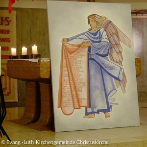 Friedensengel von dem Kirchehrenbacher Künstler Karl Müller (Quelle: Evang.-Luth. Kirchengemeinde Christuskirche)
