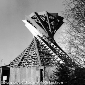 Die Christuskirche im Rohbau (Quelle: Evang.-Luth. Kirchengemeinde Christuskirche)