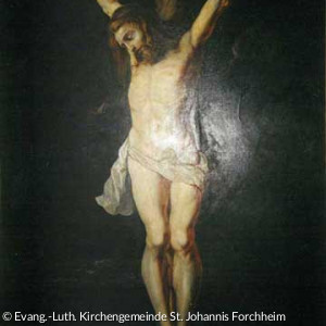 Ölgemälde "Der gekreuzigte Christus" (Quelle: Evang.-Luth. Kirchengemeinde St. Johannis Forchheim)