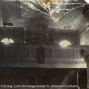 Innenraum Gereonskapelle mit Blick zur Orgel (Quelle: Evang.-Luth. Kirchengemeinde St. Johannis Forchheim)